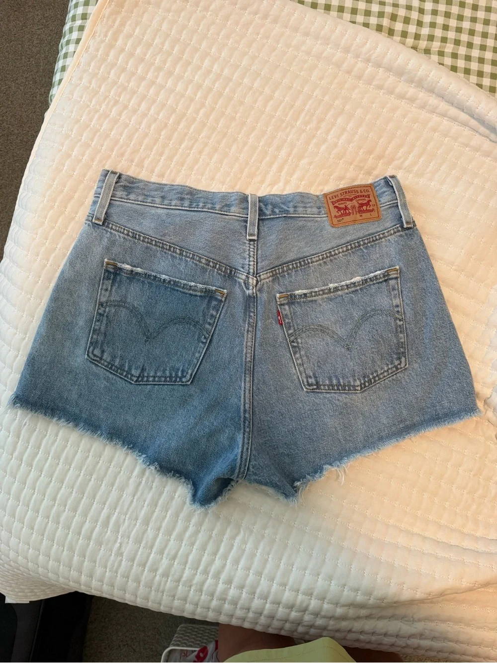 Levi's 501 Light Blue High-Rise Cutoff Denim Shorts
